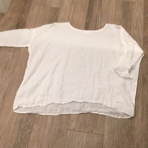 CP SHADES white linen top